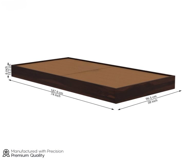 Wooden Single Size Bed Without Storage