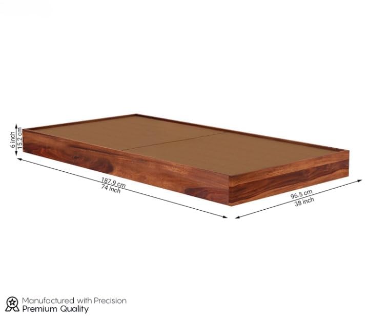 Wooden Single Size Bed Without Storage