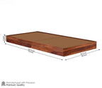 Wooden Single Size Bed Without Storage