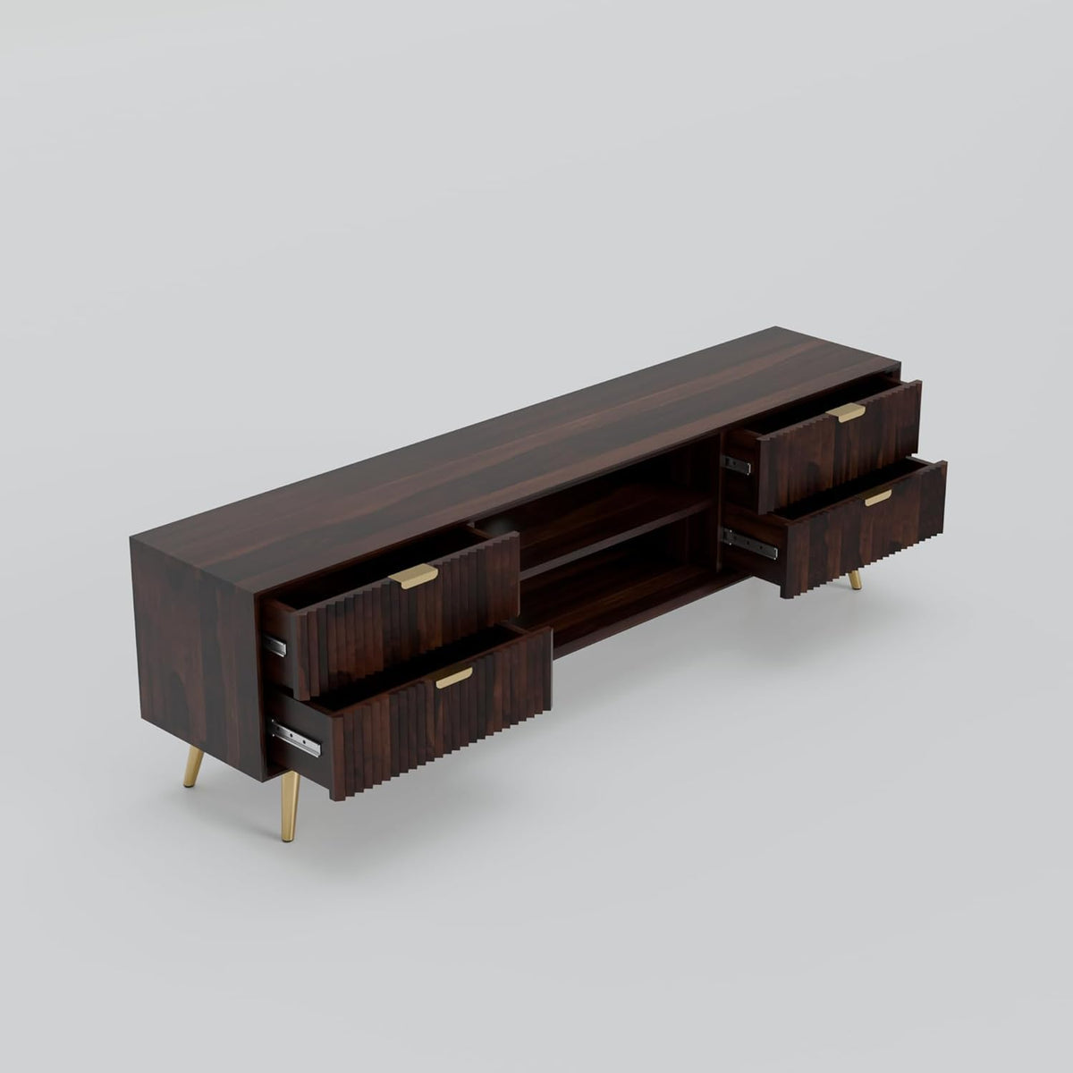 Wooden TV Cabinet with Storage Drawers