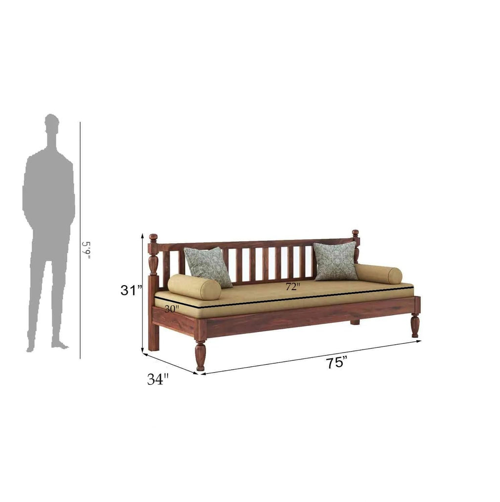 Solid Sheesham Wood Diwan Sofa