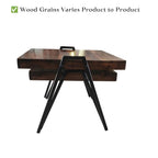Wooden Center Table Set of 2 with Lower Shelf