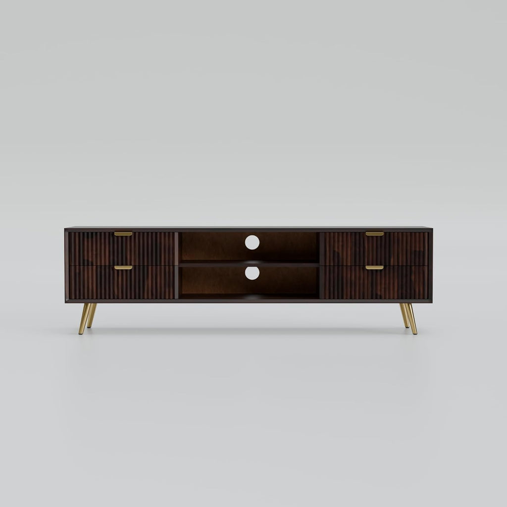Wooden TV Cabinet with Storage Drawers