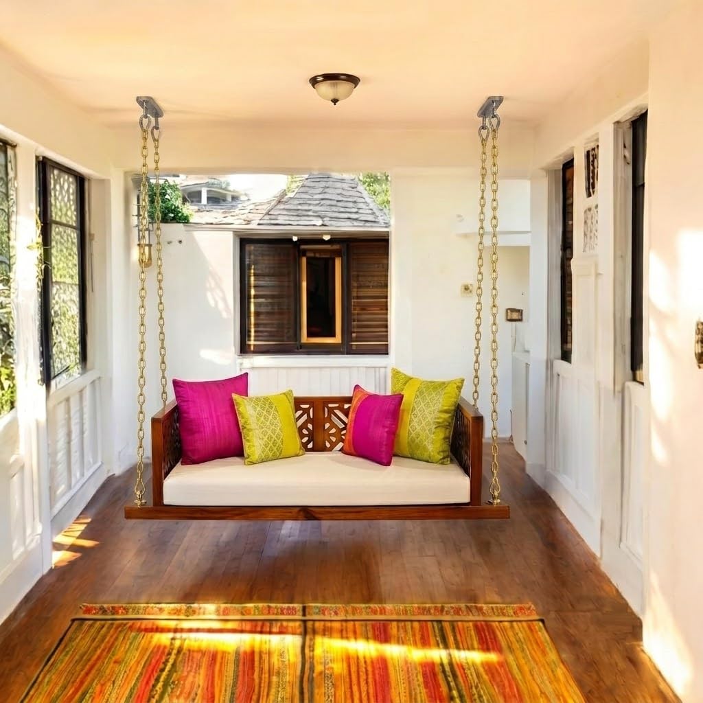Wooden Swing Jhula for Living Room & Balcony