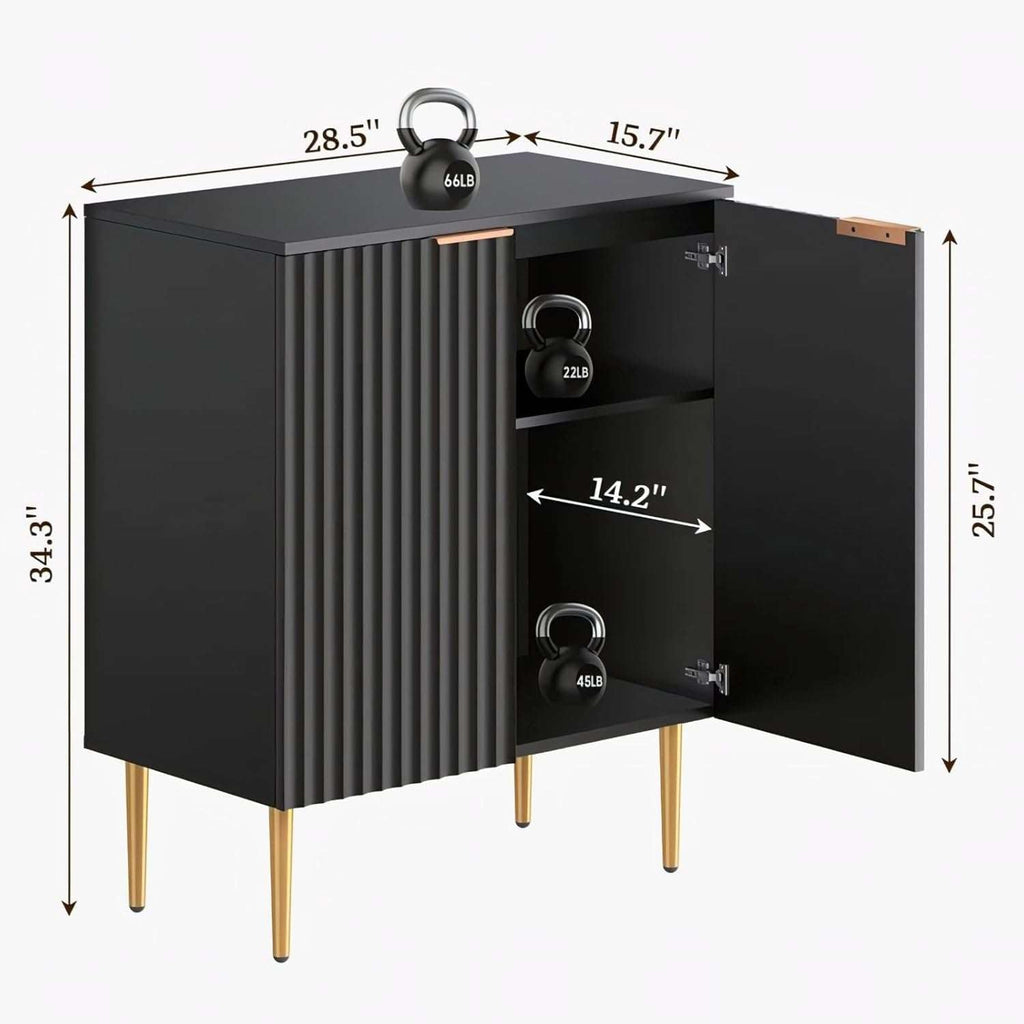 Wooden Sideboard Cabinet with 2 Door Storage