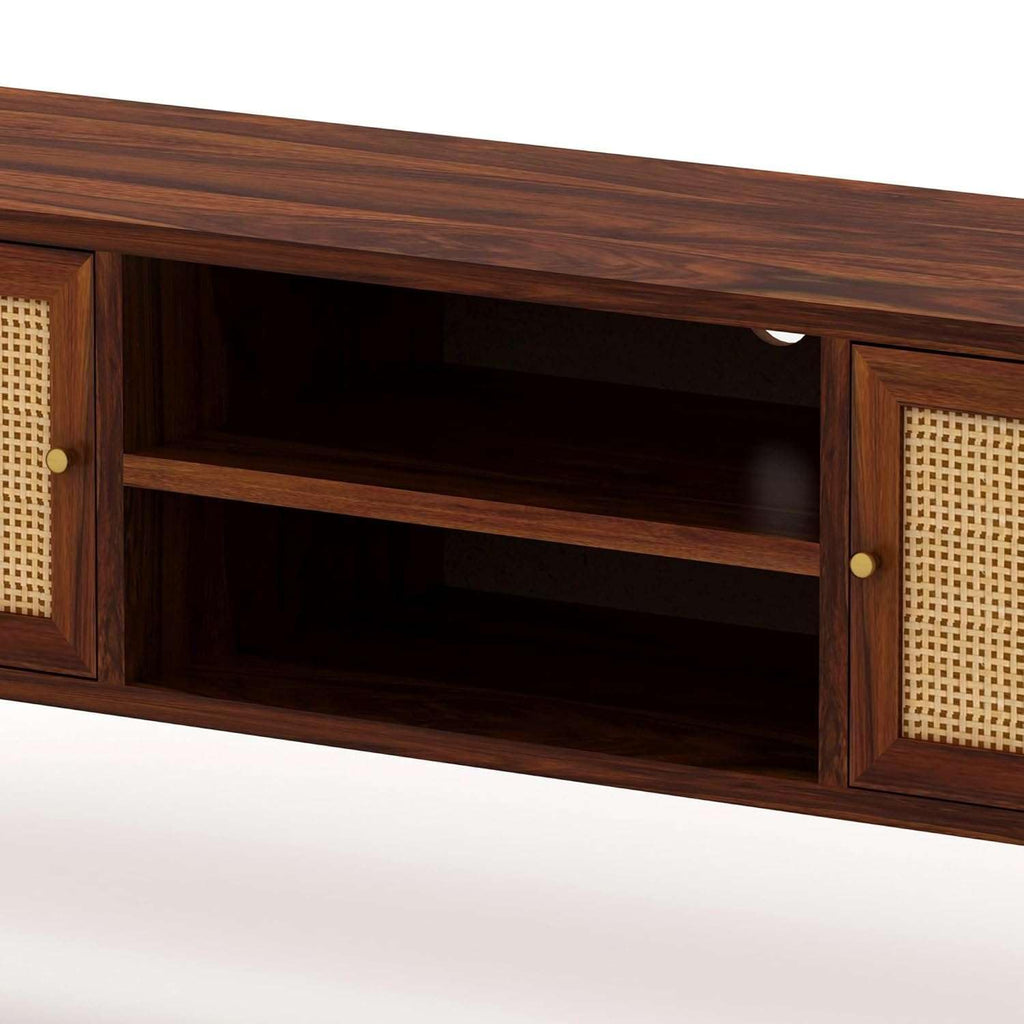 Solid Sheesham Wood TV Unit for Living Room