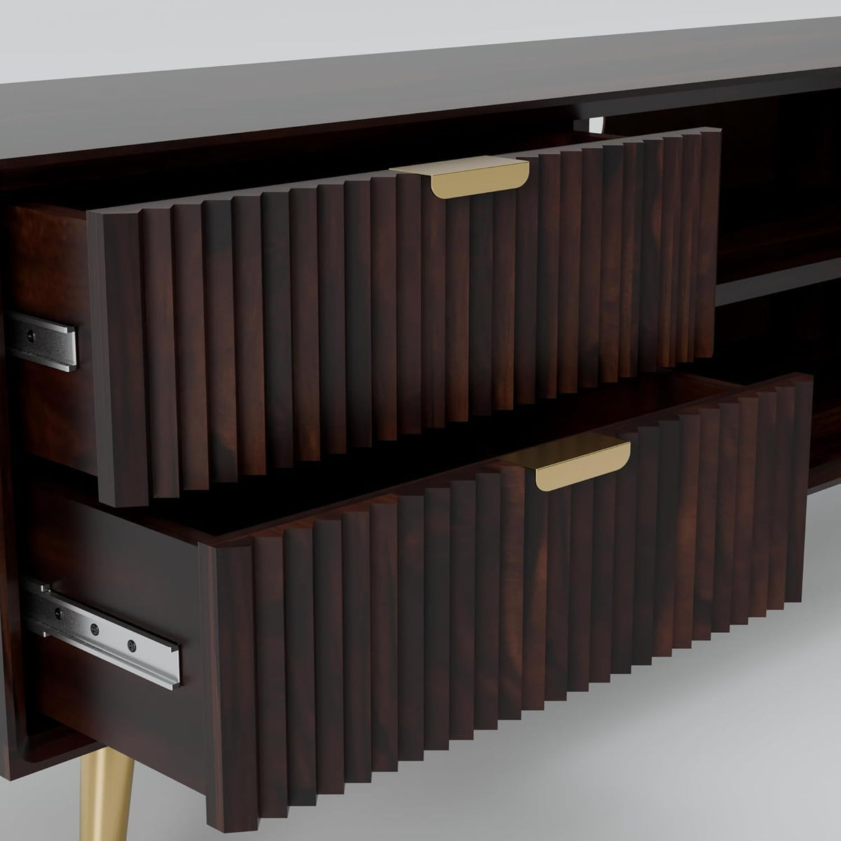 Wooden TV Cabinet with Storage Drawers