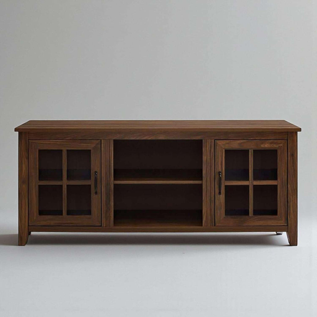 Solid Sheesham Wood TV Cabinet with Storage