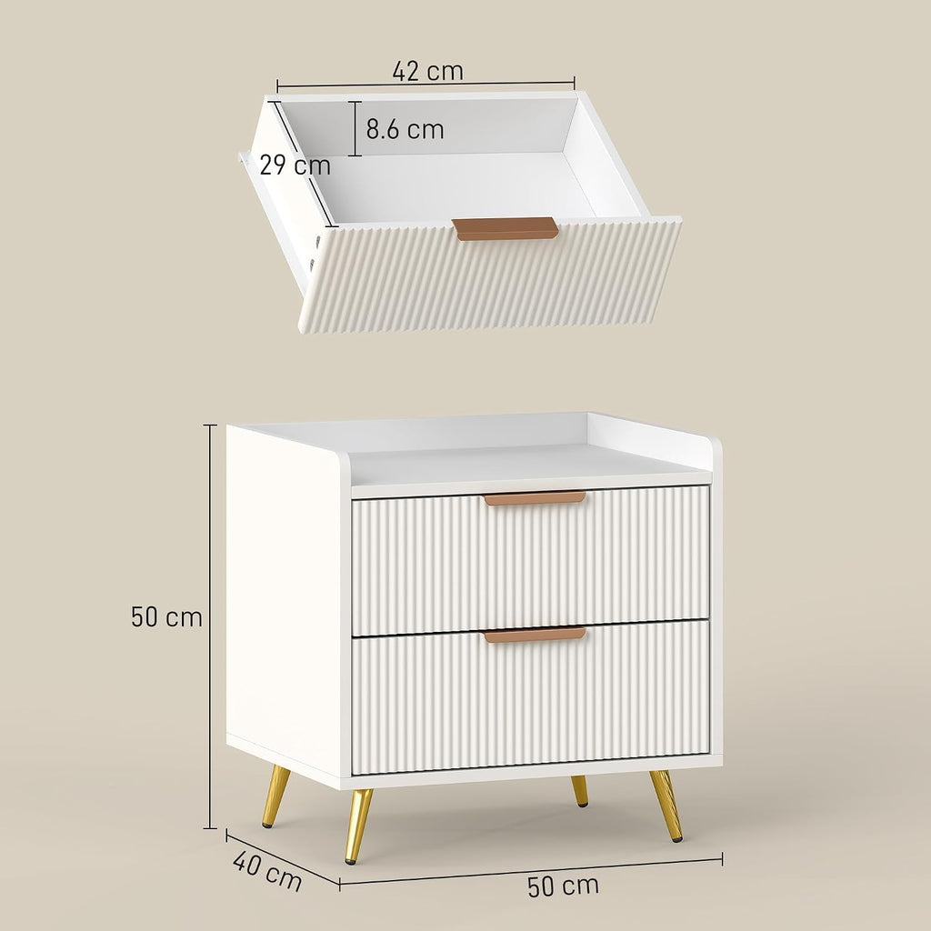 Solid Wood Bedside Table for Bedroom