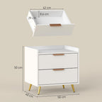 Solid Wood Bedside Table for Bedroom