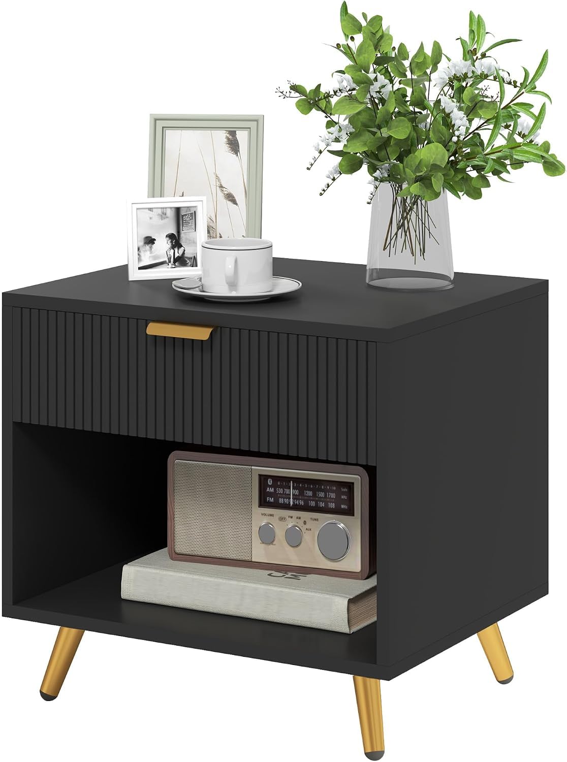 Solid Wood Bedside Table for Bedroom