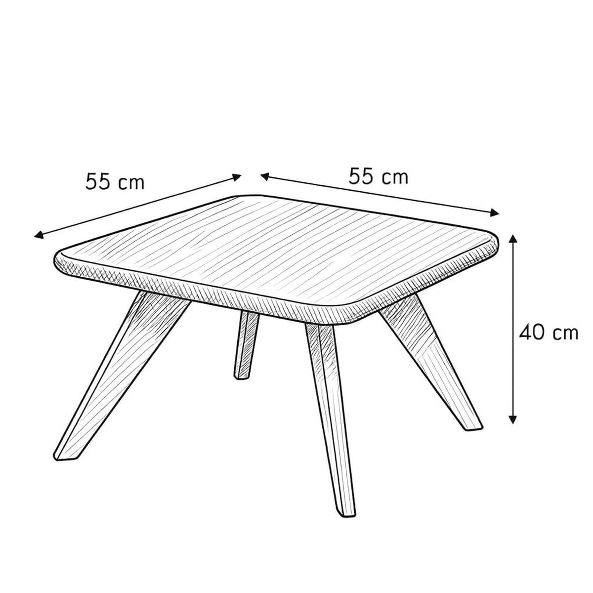Solid Sheesham Wood Square Centre Tea Table