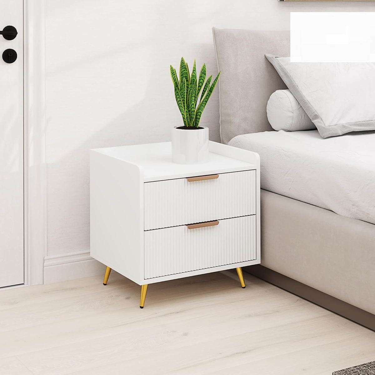 Solid Wood Bedside Table for Bedroom