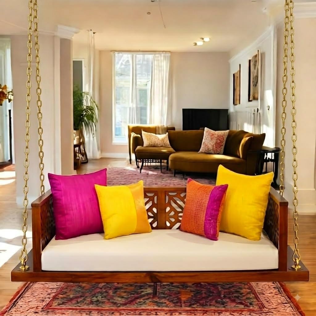 Wooden Swing Jhula for Living Room & Balcony
