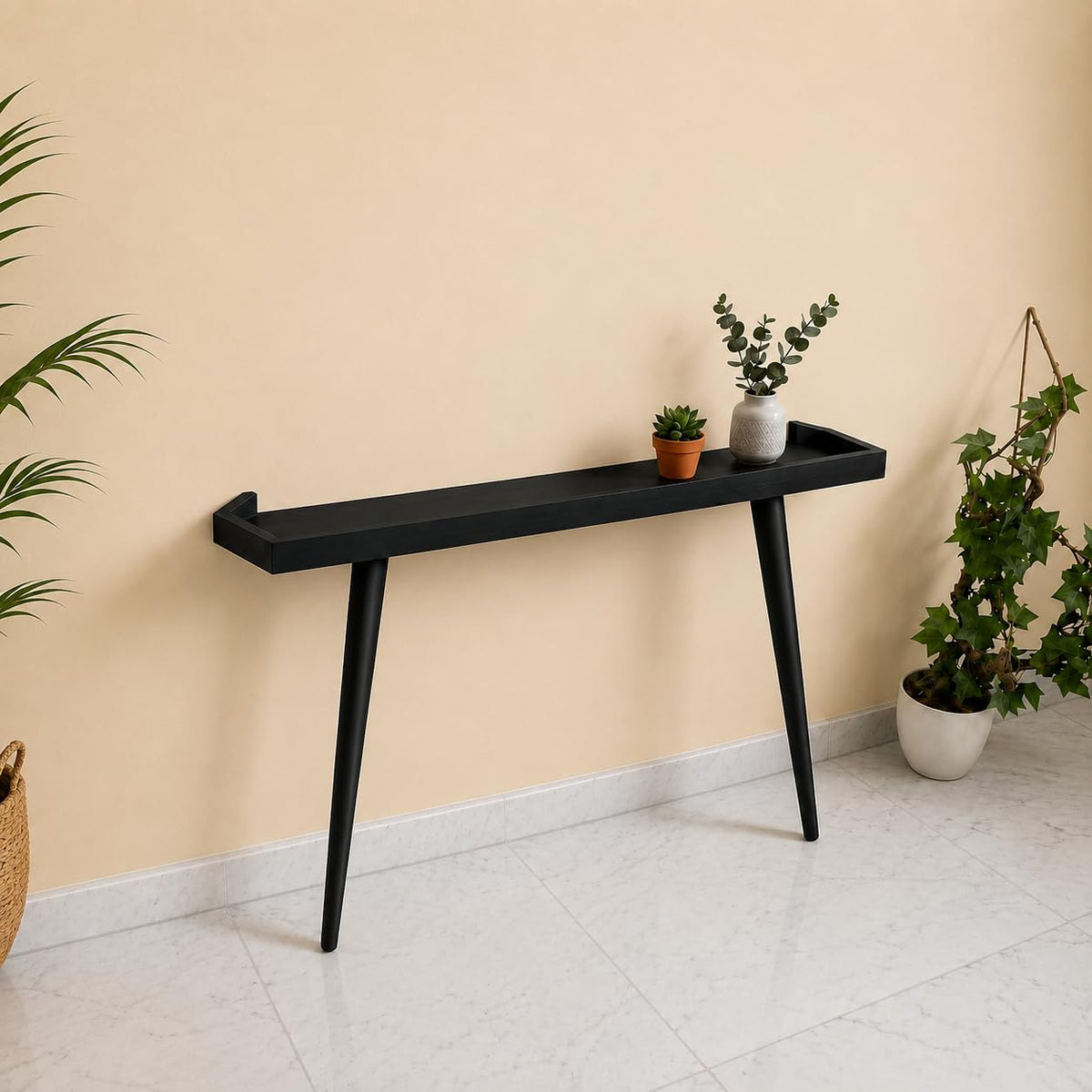 Wooden Entryway Table for Living Room