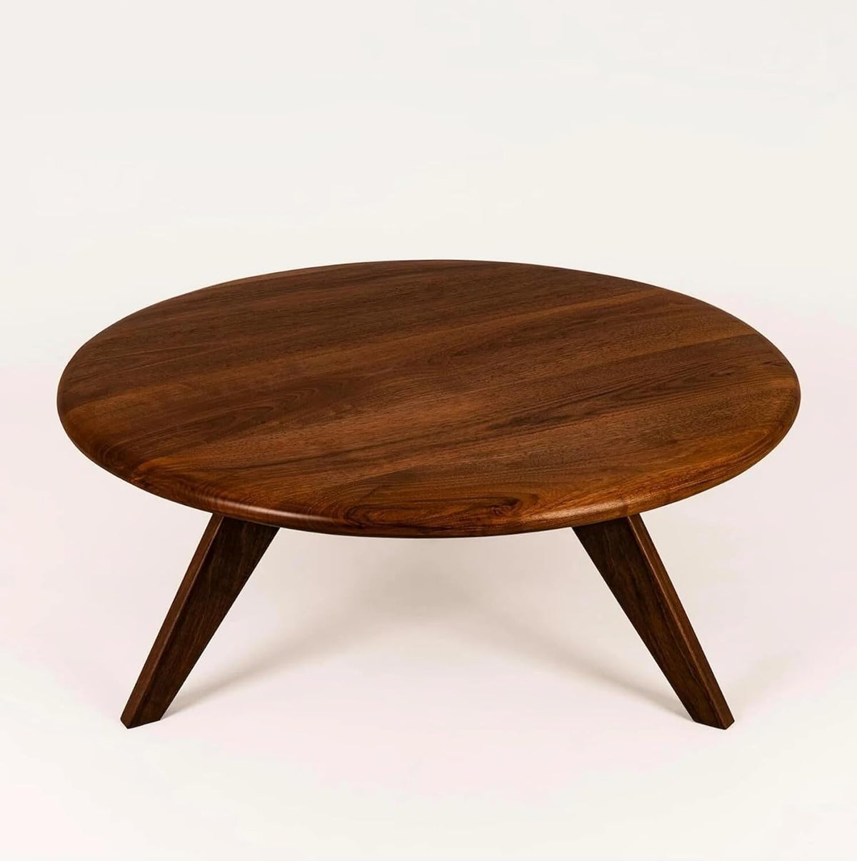 Solid Sheesham Wood Round Center Coffee Table for Living Room