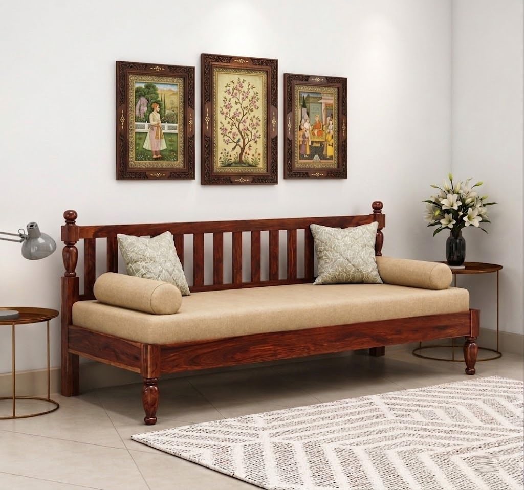 3 Seater Wooden Sofa Couch for Living Room