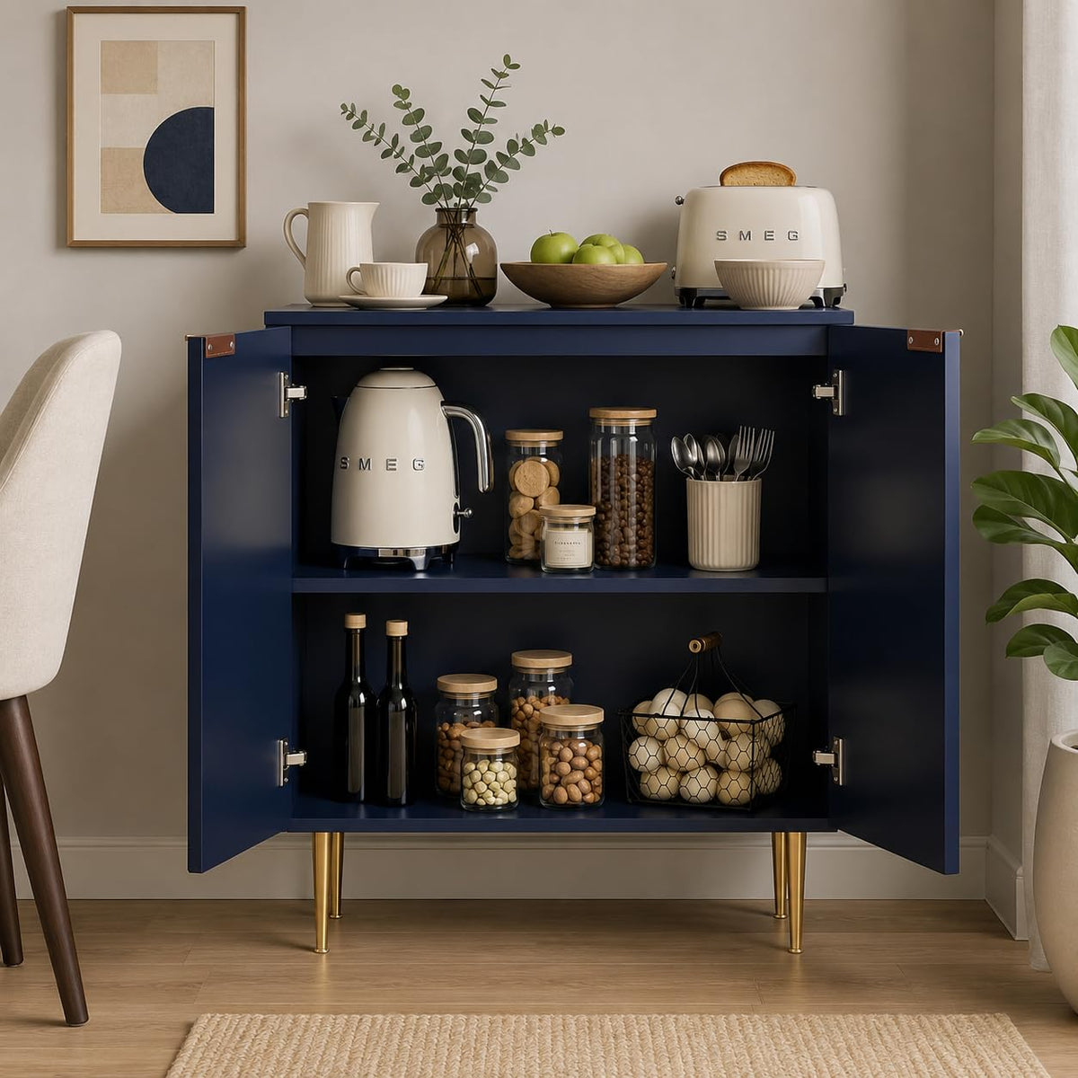 Wooden Storage Unit for Living Room Dining Room Kitchen Entryway
