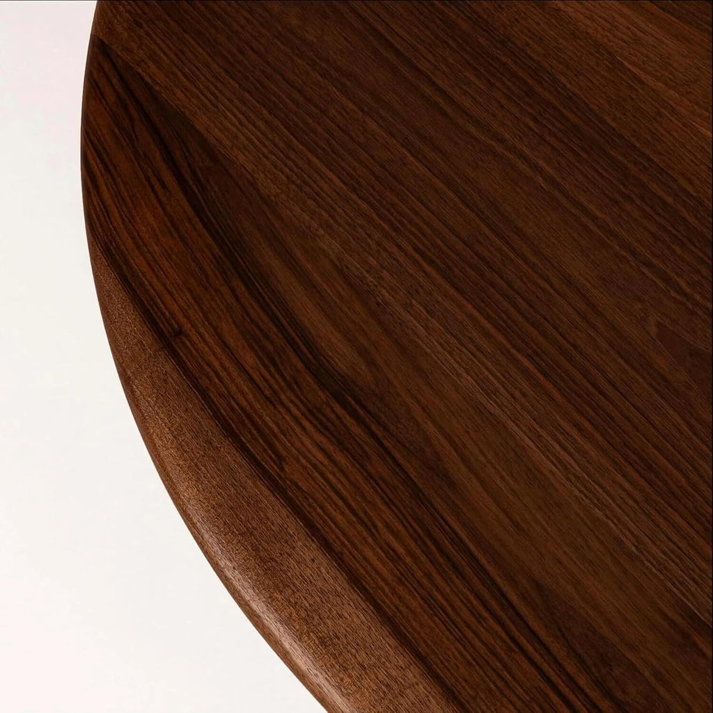 Solid Sheesham Wood Round Center Coffee Table for Living Room