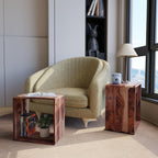 Solid Sheesham Wood Nesting Coffee Table Set of 2