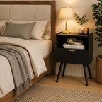 Solid Wood Bedside Table for Bedroom
