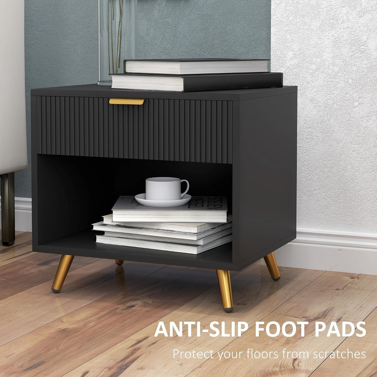 Solid Wood Bedside Table for Bedroom