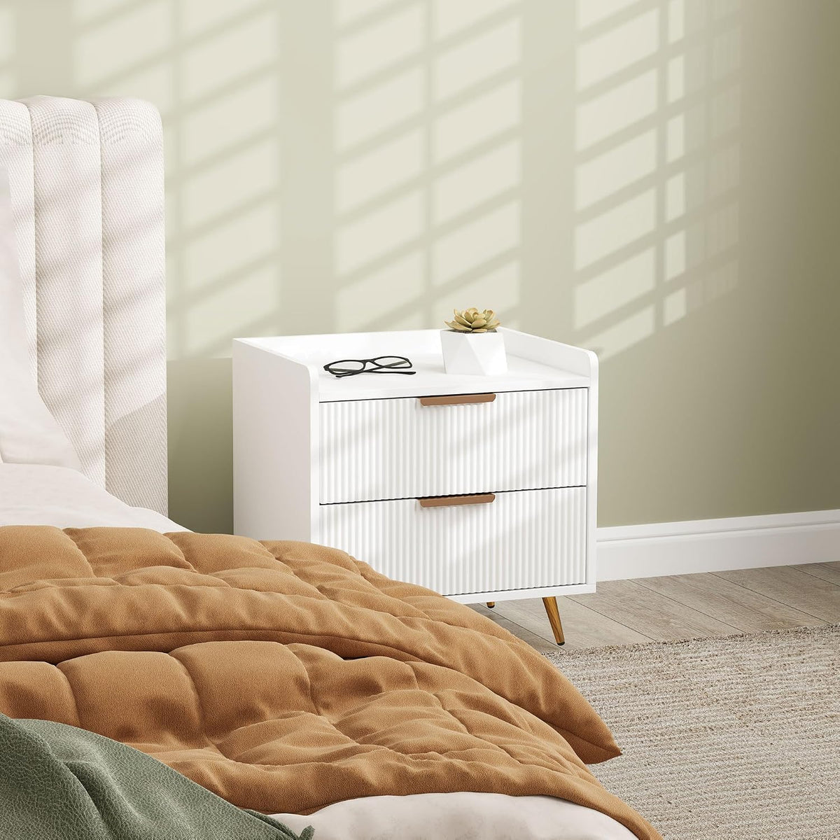 Solid Wood Bedside Table for Bedroom