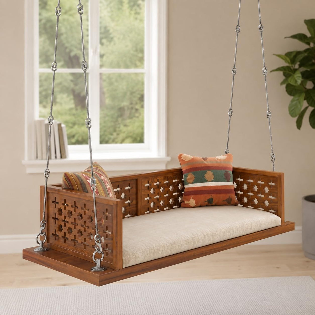 Wooden Swing Jhula for Living Room